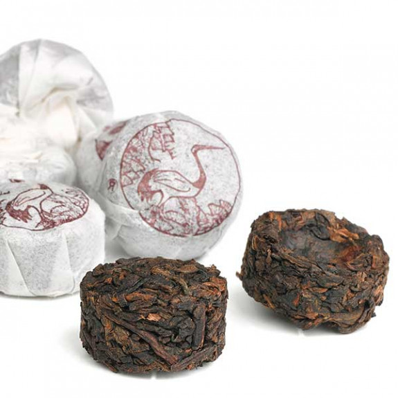 Glattes Aroma reifer Puerh-Tee, anti- alternder und ernüchternder Puerh-Tee-Ziegelstein